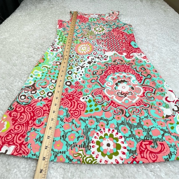 Jude Connally Beth Multicolor Shift Dress Retro Vacation Cruise Abstract Medium - Picture 7 of 8